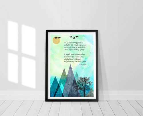 Citát Tolkien - Tisk na grafický papír