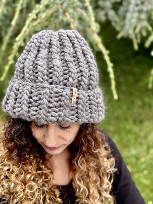 Chunky čapka Tweed gray