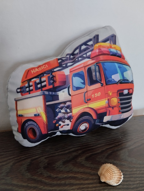 Hasiči menší - dekorativní 3D polštář