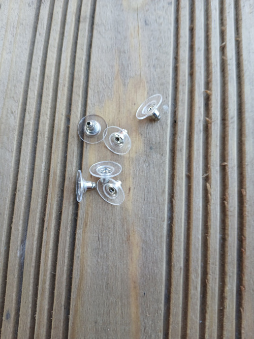 Náušnicové zarážky 6,5 x 12 x 12 mm, disk platina