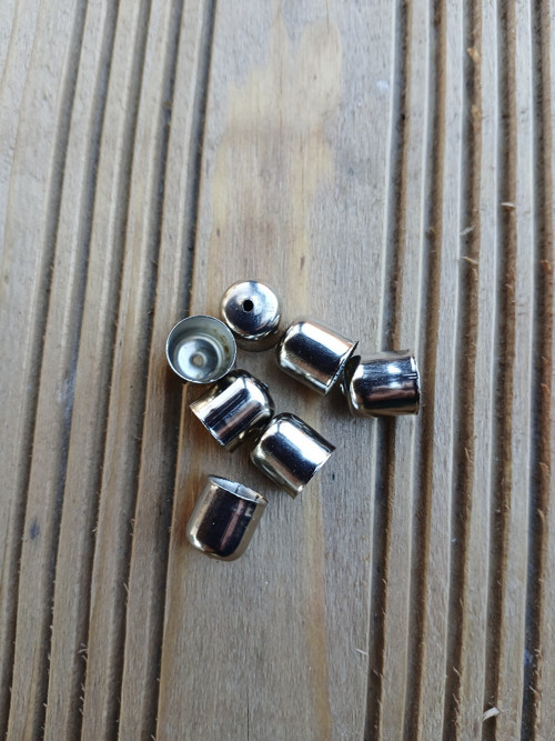 Kaplík koncový, 10,5 x 10 mm, barva platina