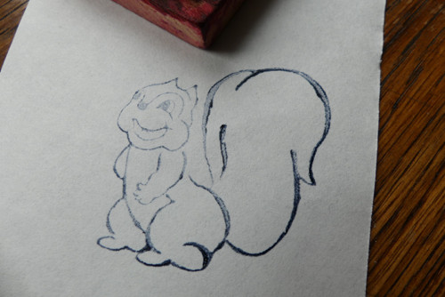 Veverka...dětské tiskátko, razítko Disney