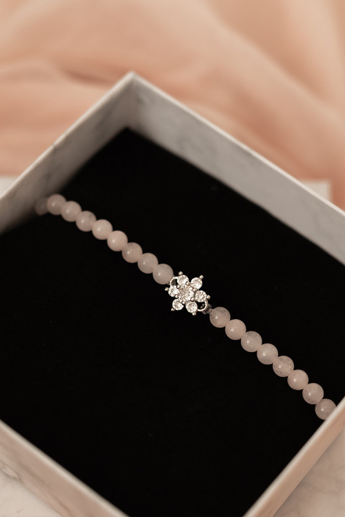 Náramek "Sakura", růženín (4 mm)