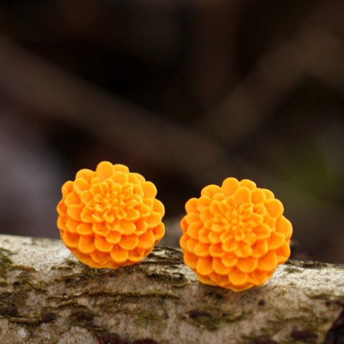 Chryzantémy žlutooranžové - pecky 20 mm