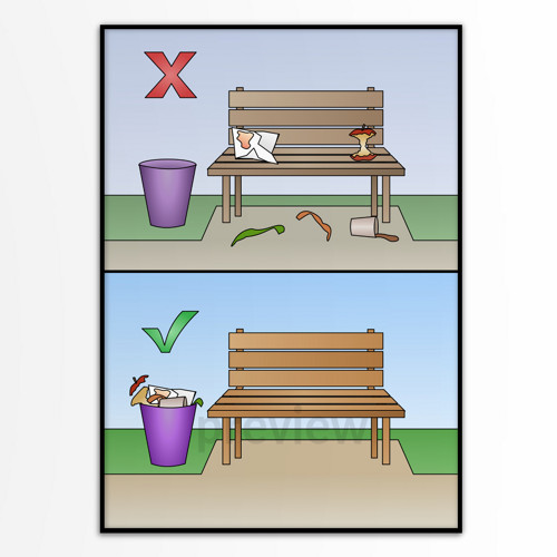 Poster Ochrana životního prostředí uklízení