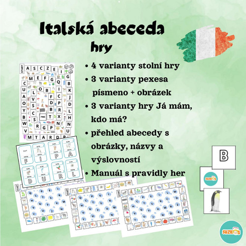Italská abeceda - hry