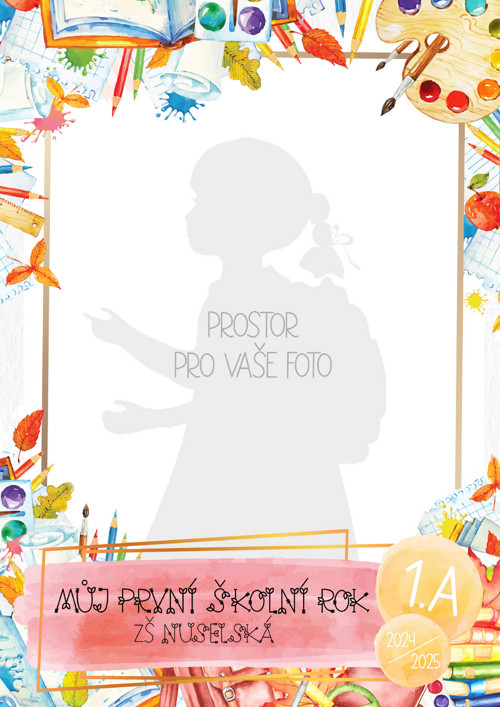 Pamětní list pro prvňáčka - 1. třída (holčička)