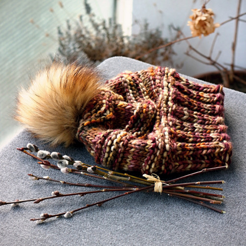Čepice chunky merino "Masala"