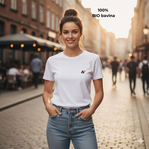 Dámské tričko 100% bio bavlna bílé XXS