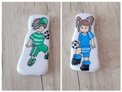 Malovaný kamínek fotbal — foto 1