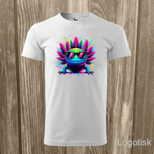 Pánské triko s potiskem AXOLOTL