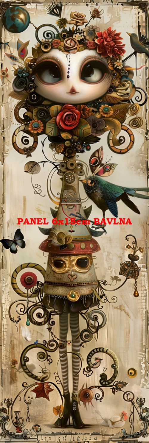 Bavlněný panel 6x18 cm - skladem