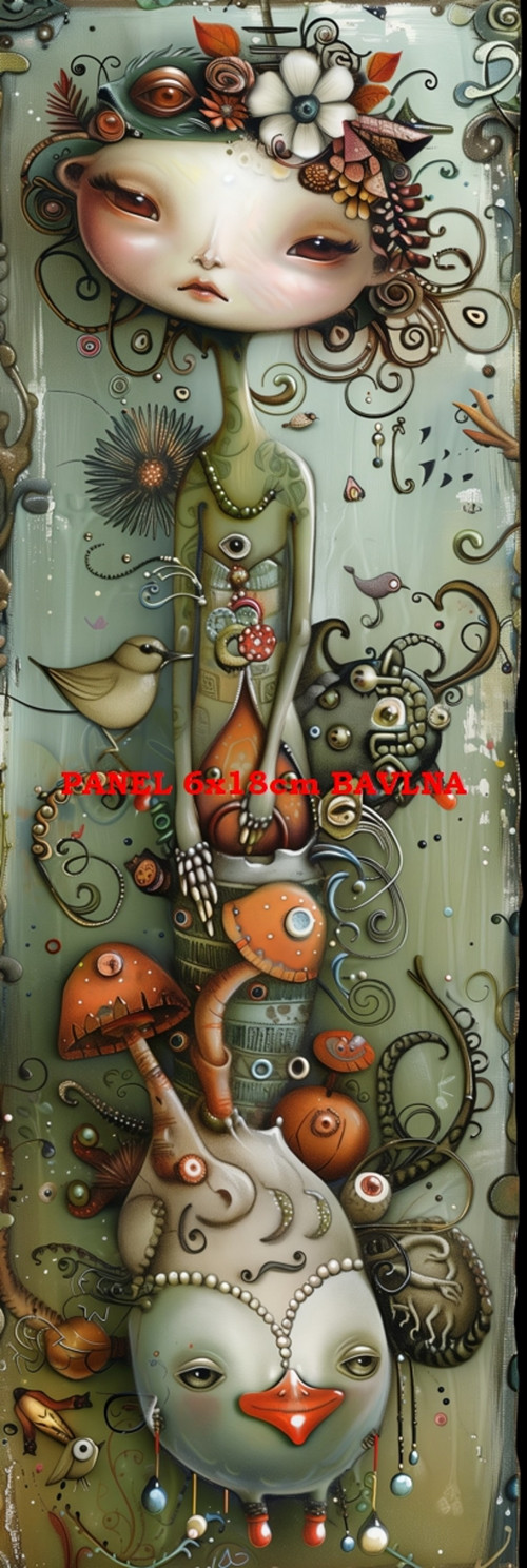 Bavlněný panel 6x18 cm - skladem