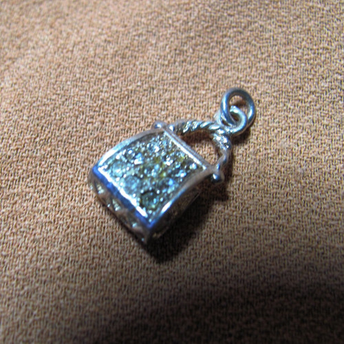 Přívěsek Ag 925/1000 - malá kabelka se zirkony