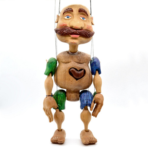 Poutník / ručně vyřezávaná loutka / 49cm