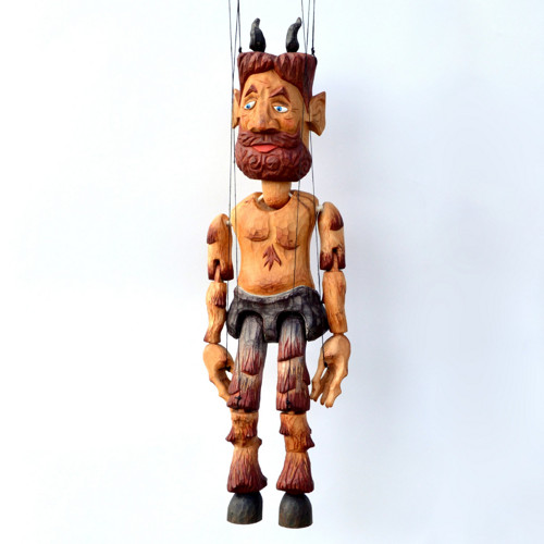 Faun / ručně vyřezávaná loutka / 55cm — foto 1