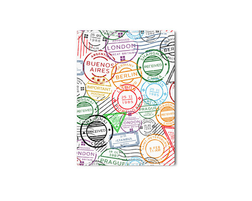 Obal na cestovní pas TRAVEL STAMPS