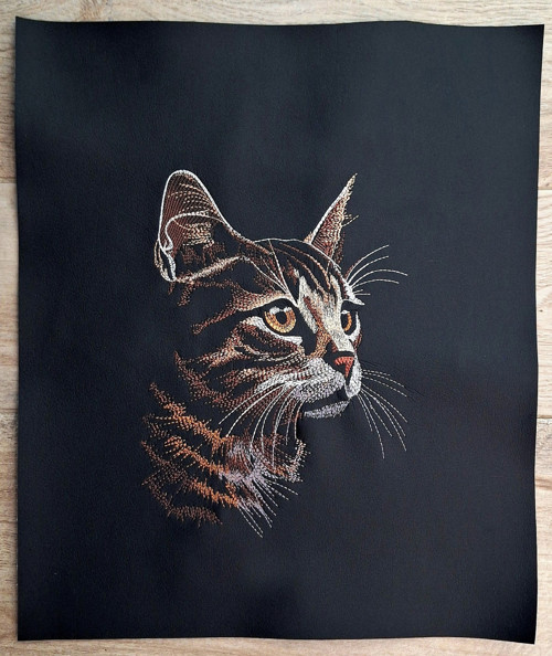 Vyšívaný panel kočka - pro další tvoření