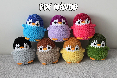 PDF NÁVOD: Háčkovaný tučňák