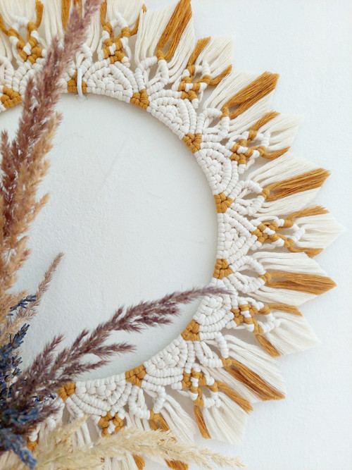 Macramé sluneční mandala "ORIANA"
