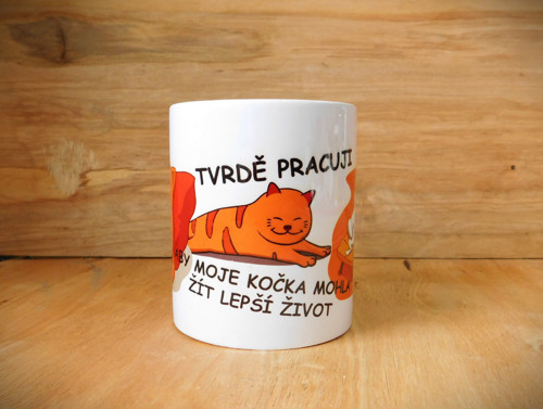 Hrnek s potiskem kočky