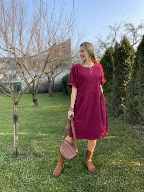 Manšestrové šaty ADRIANA S/M — foto 1