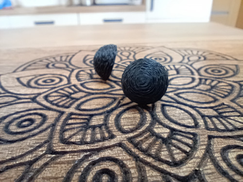 Náušnice Hemisphere Matt black