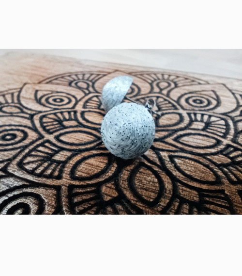 Náušnice Hemisphere Silver crystal
