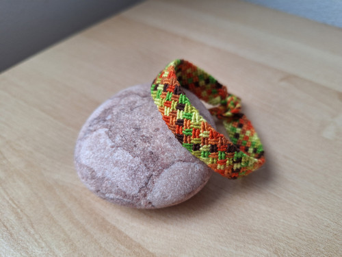 Macramé náramek podzimní oboustranný