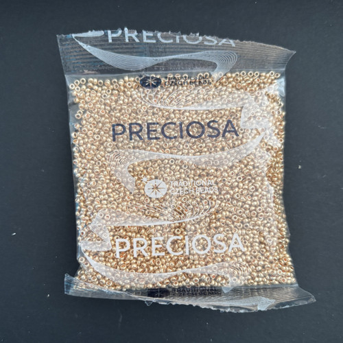 Korálky rokajl Preciosa 11/0 zlatá 50 g