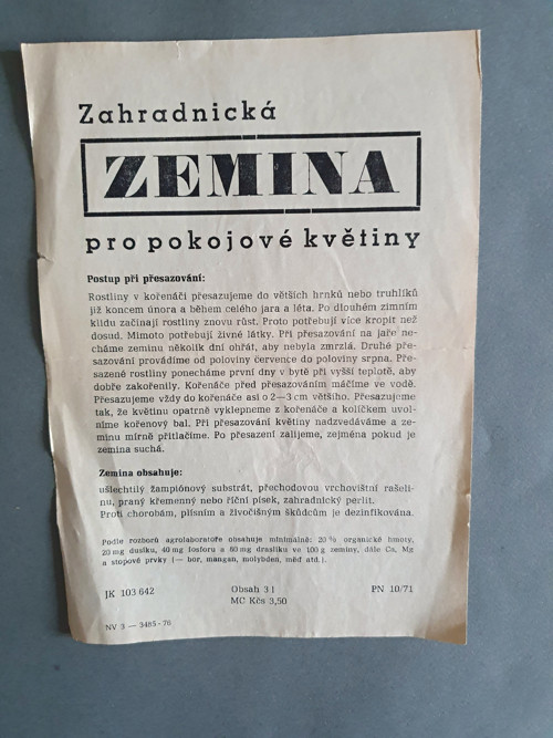 Návod při přesazování