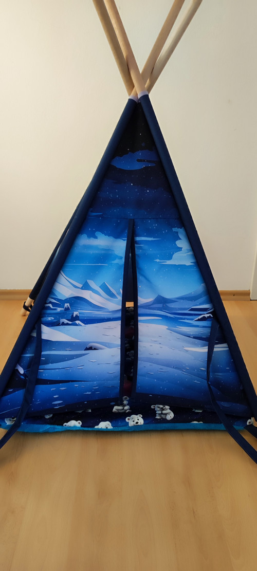 Domeček teepee pro panenky a malé mazlíčky .
