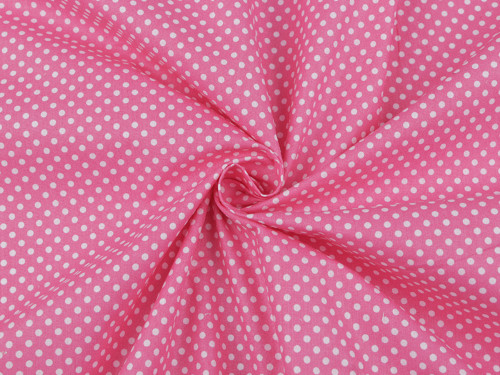 Bavlněná látka s puntíky (10cm) - pink