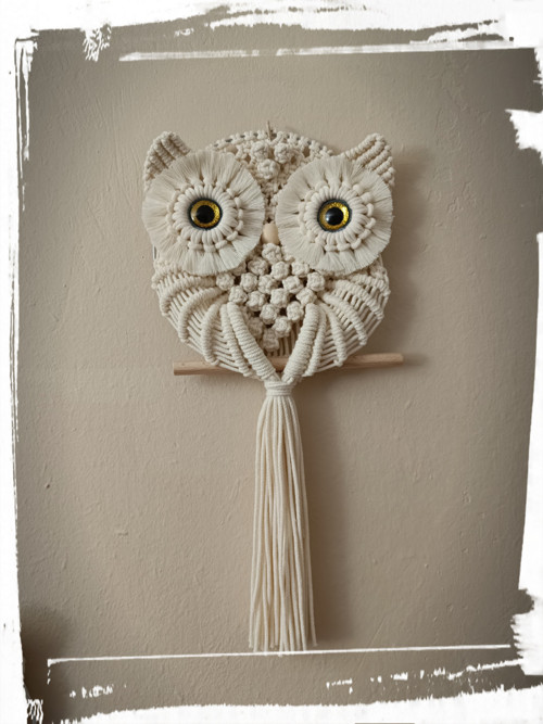 Macramé sova