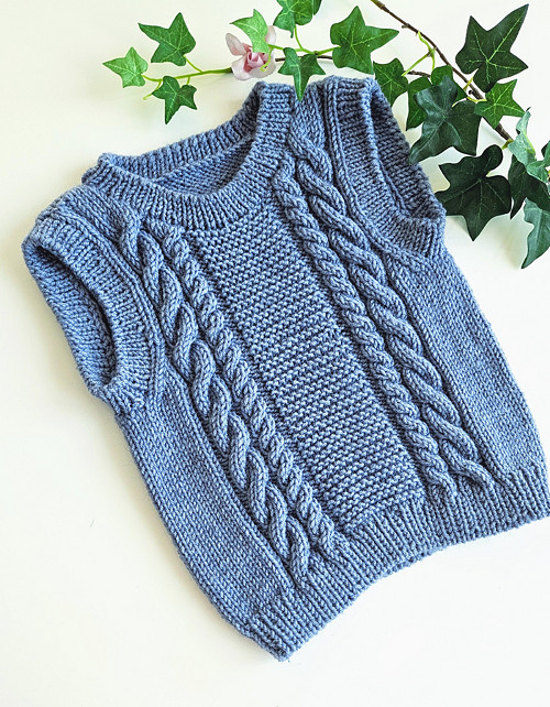 Dětská pletená vesta Denim