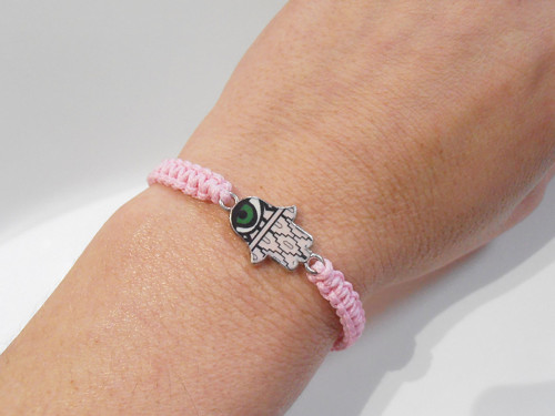 "Ochranná ruka - Hamsa" náramek (macramé)