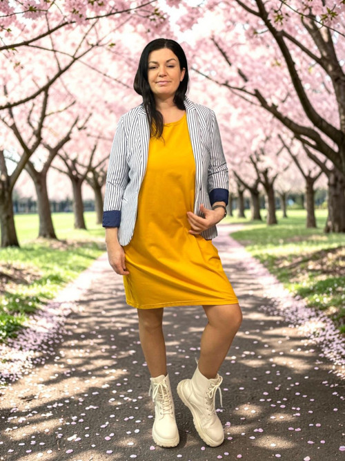 Dámské šaty Hořčice- L/XL
