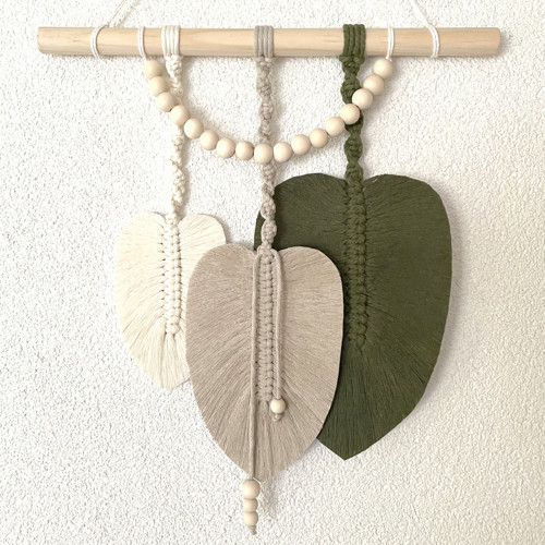 Andělske Macrame listy - olivové