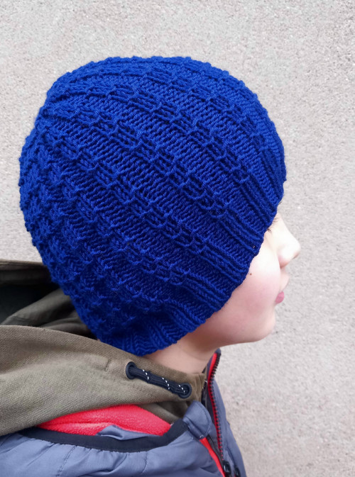 Uni color MERINO, panská, chlapecká čepice, modrá.