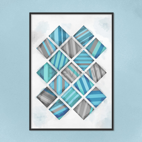 Šachovnice pestrá geometrie(gentle) - pruhy