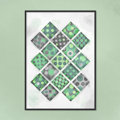 Šachovnice pestrá geometrie(gentle) - kolečka