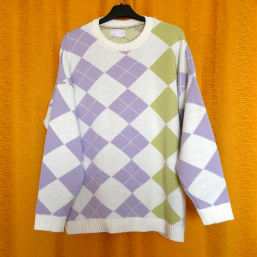 Svetr unisex, žakár, tlustý, top stav, XL/XXL