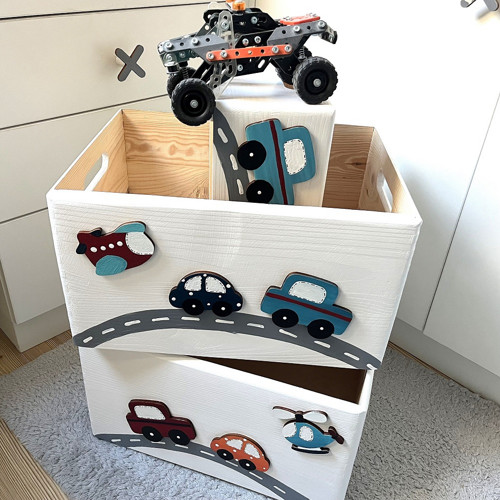 Úložný box na hračky auta