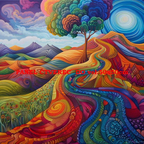 Bavlněný panel 25x25 cm - skladem
