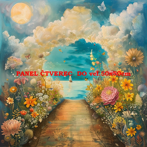 Bavlněný panel 25x25 cm - skladem — foto 1