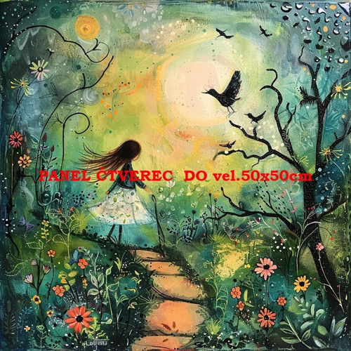 Bavlněný panel 25x25 cm - skladem — foto 1