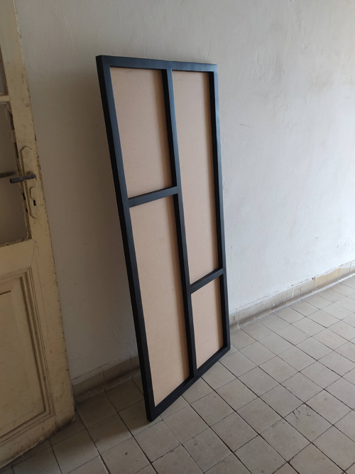 Dřevěný rám na mechový obraz 120 x 65 cm dělený