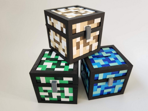Pokladnička ve tvaru minecraft truhly