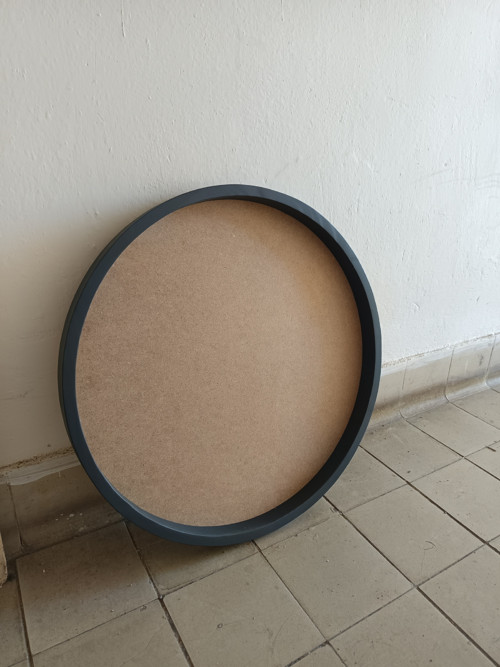 Kulatý rám na mechový obraz 50cm černý