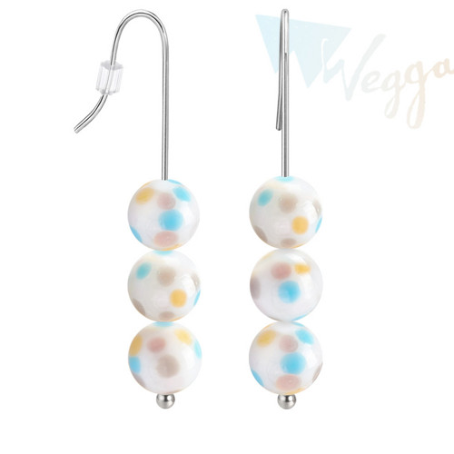 Sixties Pastel ... Lampwork + Stainless Steel